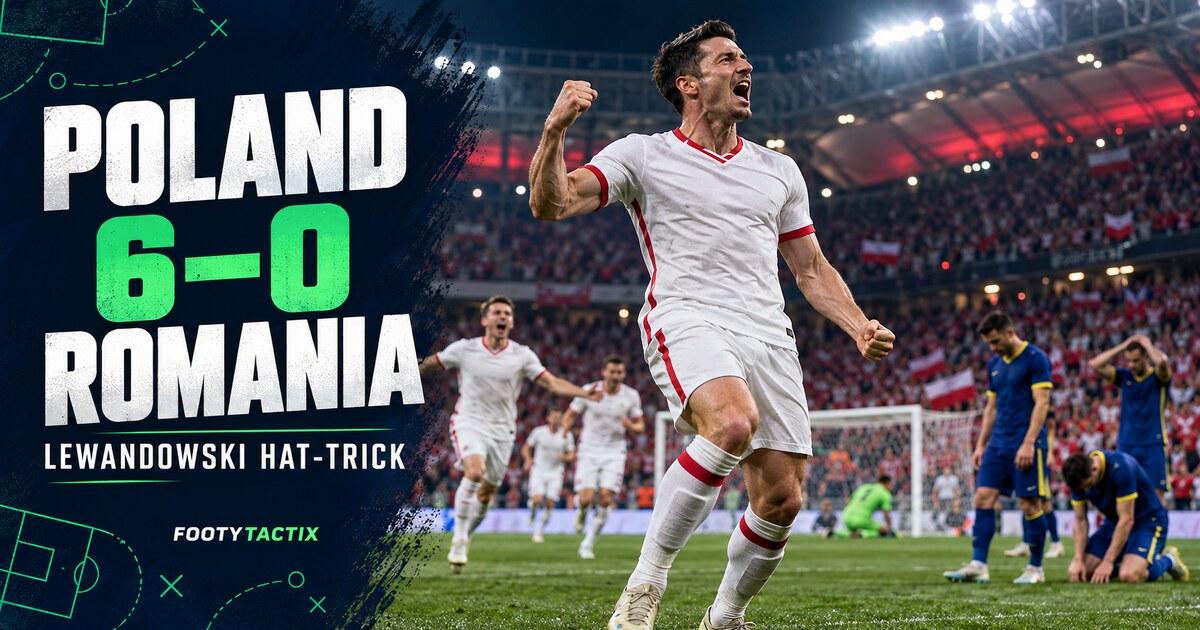 Poland 6–0 Romania: Lewandowski Hat-Trick Lights Up Warsaw